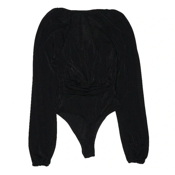Intimately Free People In Your Arms Black Long Sleeve Thong Bodysuit XS - Picture 3 of 5